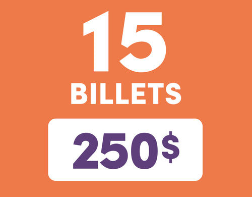 15 pour 250 $